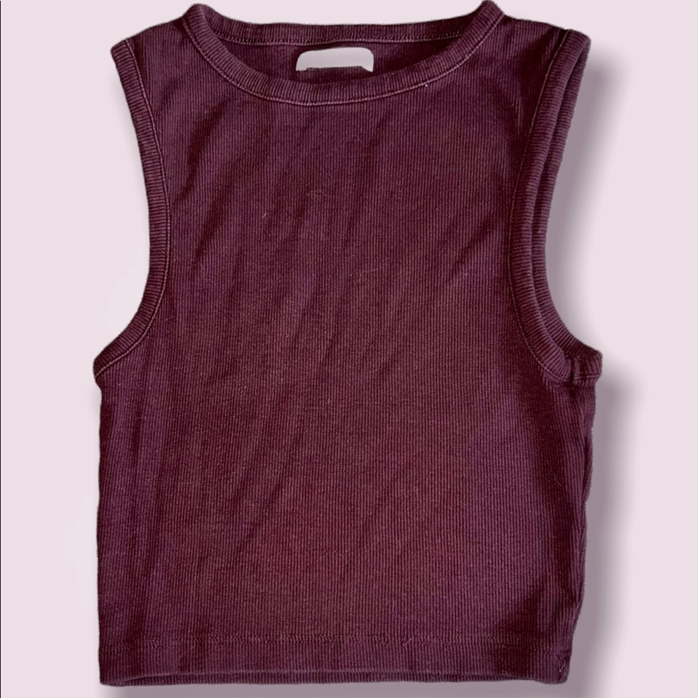 Burgundy tank